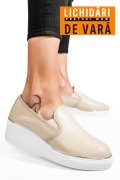 MOCASINI BEJ PIELE NATURALA TSP3097