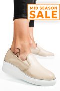 MOCASINI BEJ PIELE NATURALA TSP3097