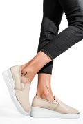 MOCASINI BEJ PIELE NATURALA TSP3097