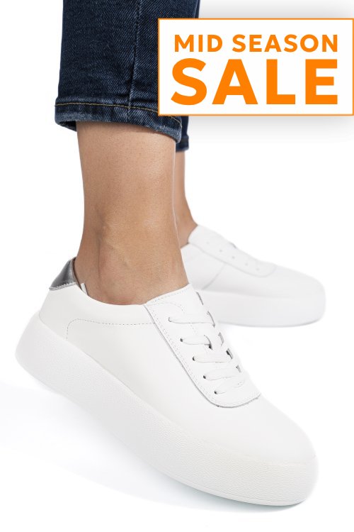 Pantofi sport albi piele naturala fsp001884