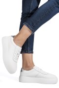 PANTOFI SPORT ALBI PIELE NATURALA FSP001884