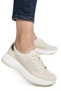 PANTOFI SPORT BEJ PIELE NATURALA TSP2820
