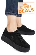 PANTOFI SPORT NEGRI PIELE NATURALA INTOARSA FSP002470