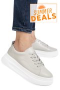 PANTOFI SPORT GRI PIELE NATURALA ASPW202326
