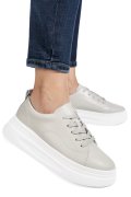 PANTOFI SPORT GRI PIELE NATURALA ASPW202326