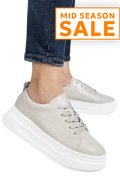 PANTOFI SPORT GRI PIELE NATURALA ASPW202326