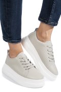 PANTOFI SPORT GRI PIELE NATURALA ASPW202326