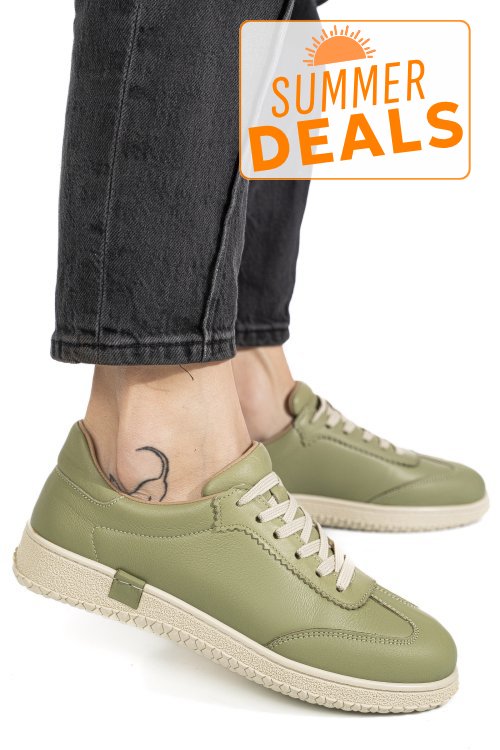 Pantofi sport verzi piele naturala 8pc10z
