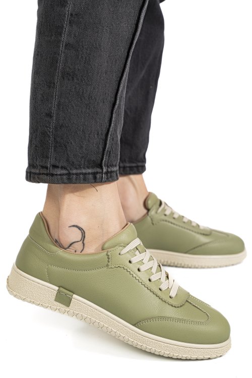 Pantofi sport verzi piele naturala 8pc10z