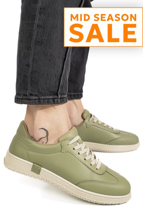 Pantofi sport verzi piele naturala 8pc10z