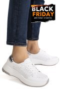 PANTOFI SPORT ALBI PIELE NATURALA TSP2820