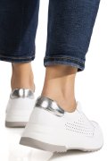 PANTOFI SPORT ALBI PIELE NATURALA TSP2820