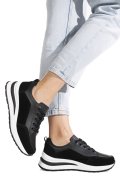 PANTOFI SPORT NEGRI PIELE NATURALA ASP568