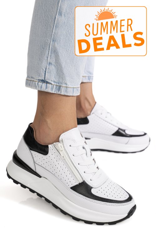Pantofi sport negri piele naturala hsp18