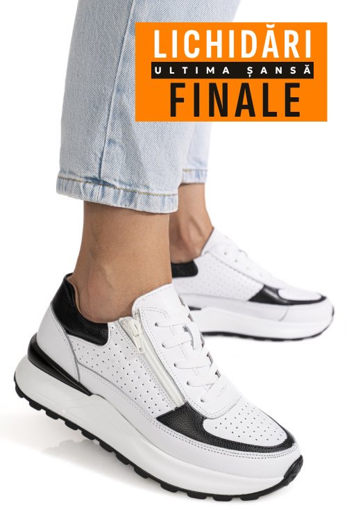 Pantofi sport negri piele naturala hsp18