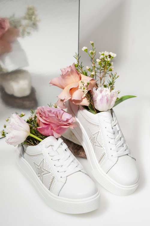Pantofi sport alb piele naturala tpc8075