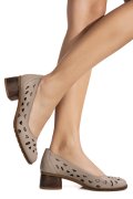 PANTOFI TAUPE PIELE NATURALA 3S7754