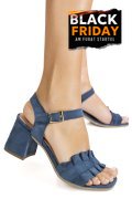 SANDALE ALBASTRE PIELE NATURALA INTOARSA 8455567