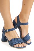 SANDALE ALBASTRE PIELE NATURALA INTOARSA 8455567
