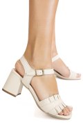 SANDALE BEJ PIELE NATURALA 8455567