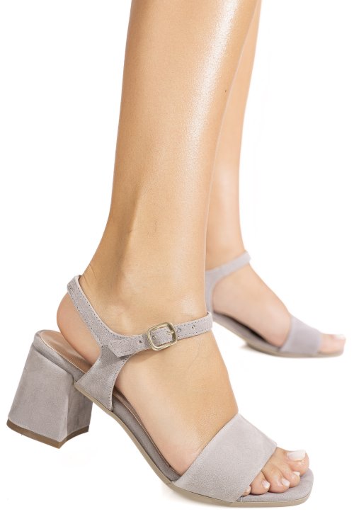Sandale gri piele naturala intoarsa 8456168