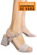 SANDALE GRI PIELE NATURALA INTOARSA 8456168