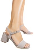 SANDALE GRI PIELE NATURALA INTOARSA 8456168