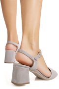 SANDALE GRI PIELE NATURALA INTOARSA 8456168