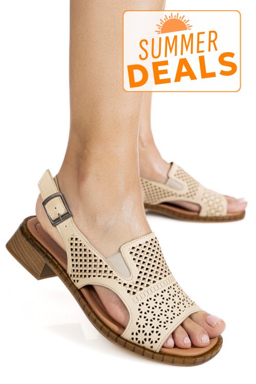 Sandale taupe piele naturala 5s770320