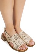 SANDALE TAUPE PIELE NATURALA 5S770320