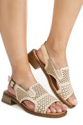 SANDALE TAUPE PIELE NATURALA 5S770320