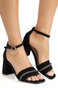 SANDALE NEGRE PIELE NATURALA INTOARSA 8S77505933