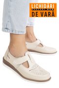 PANTOFI BEJ PIELE NATURALA ZBSP8-4