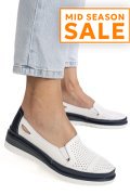 PANTOFI ALB ALBASTRU PIELE NATURALA ZSPB8-6