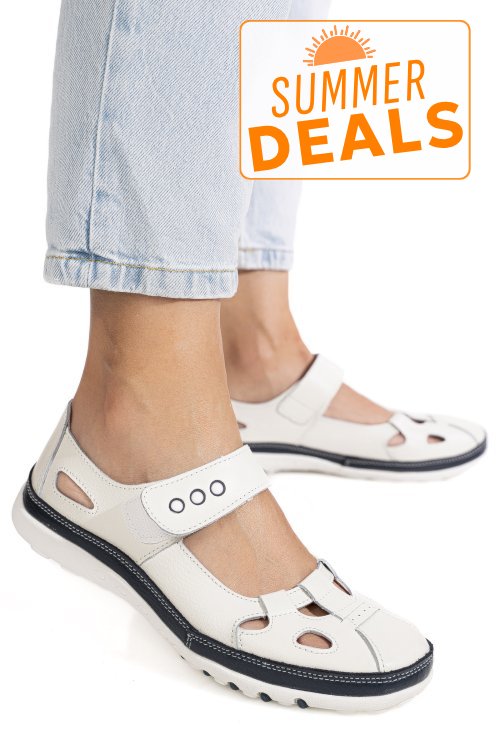 Espadrile albe piele naturala 5sp131