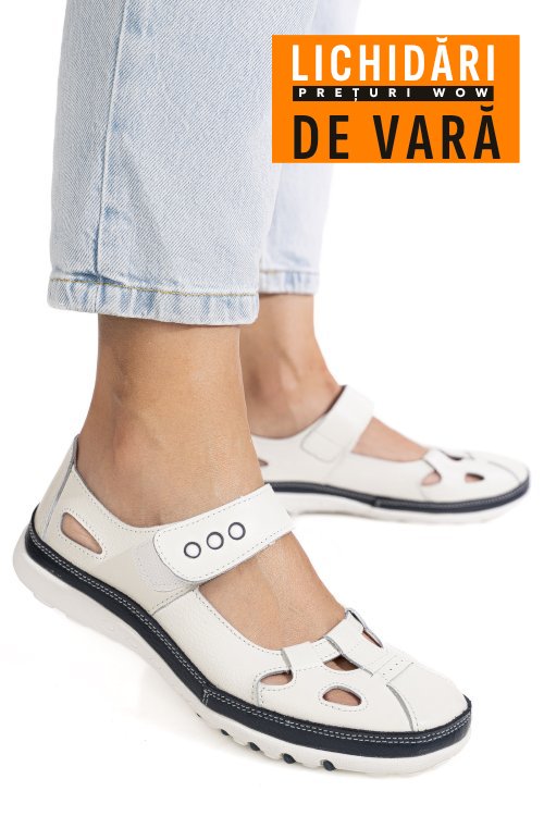 Espadrile albe piele naturala 5sp131