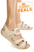 SANDALE BEJ PIELE NATURALA 2PC310