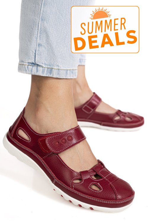 Espadrile rosii piele naturala 5sp131