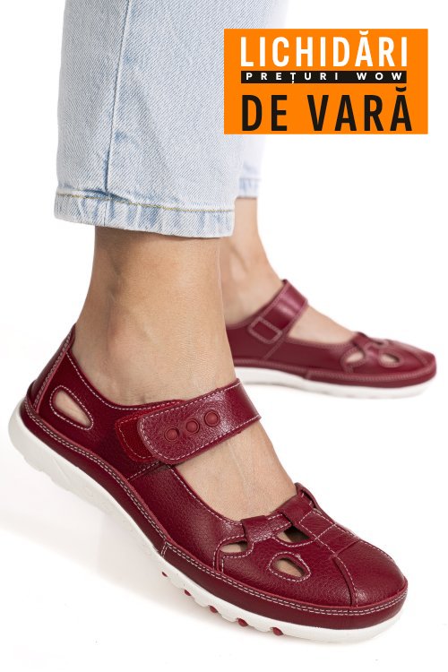 Espadrile rosii piele naturala 5sp131