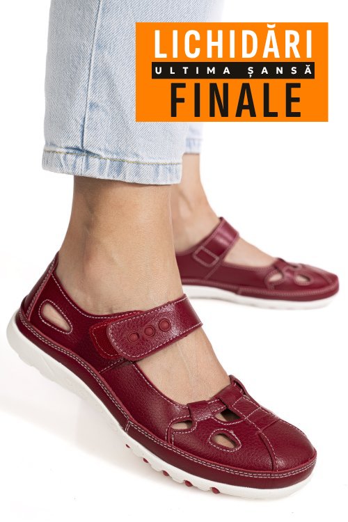 Espadrile rosii piele naturala 5sp131
