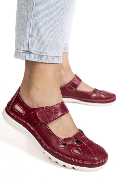 Espadrile rosii piele naturala 5sp131