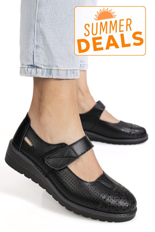 Pantofi negri piele naturala zspb8-7