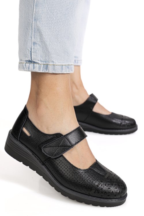 Pantofi negri piele naturala zspb8-7
