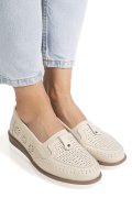 PANTOFI BEJ PIELE NATURALA ZSPB8-3