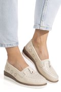 PANTOFI BEJ PIELE NATURALA ZSPB8-3
