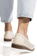 PANTOFI BEJ PIELE NATURALA ZSPB8-3