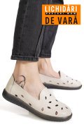 MOCASINI BEJ PIELE NATURALA 2SP070