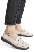 MOCASINI BEJ PIELE NATURALA 2SP070