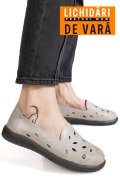 MOCASINI GRI PIELE NATURALA 2SP070
