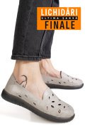 MOCASINI GRI PIELE NATURALA 2SP070